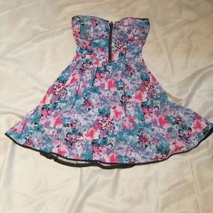 Material Girl Strapless Floral Dress